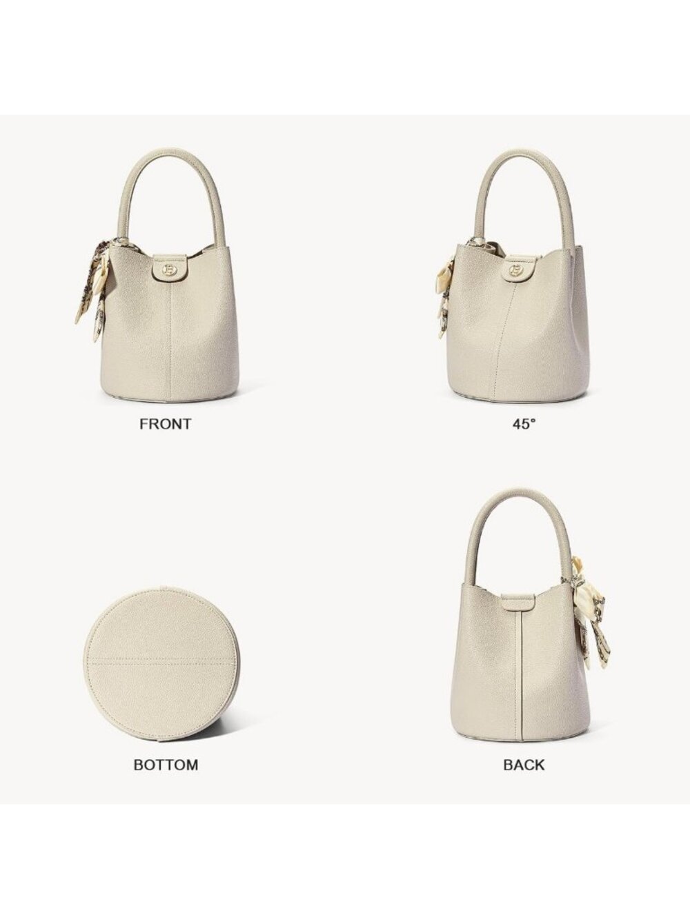 Stylish Vegan Leather Small Crossbody Bucket Bag for Women - Chic & Versatile - Picture 6 of 6